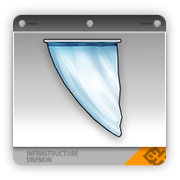 蓝白帆布窗帘（右）