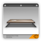 柚木低脚会议桌