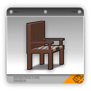 原木靠背椅(左)