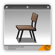 披萨店靠背单椅(右)