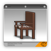 原木靠背椅(右)