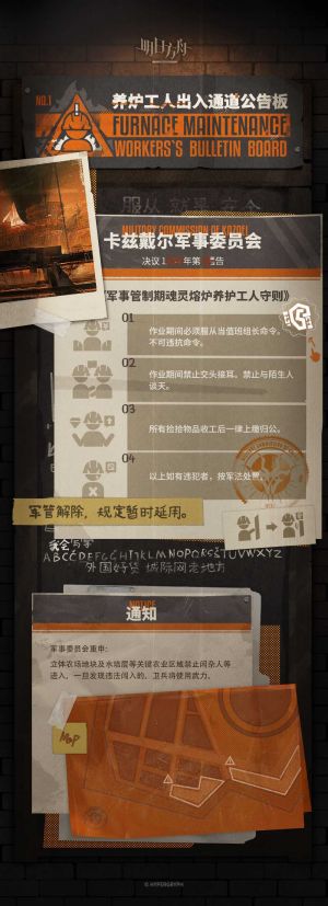 泰拉记事-萨卡兹的无终奇语-养炉工人出入通道公告板-1.jpg