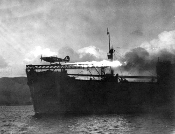 Hawker Hurricane launched from CAM ship c1941.jpg