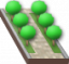 Small Sandstone Pedestrian Street with Grass and Trees.png