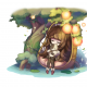 In a cradle.png