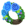 蓝色玫瑰花环