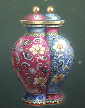 故宫联动 轧道珐琅彩折枝花纹合欢瓶.png