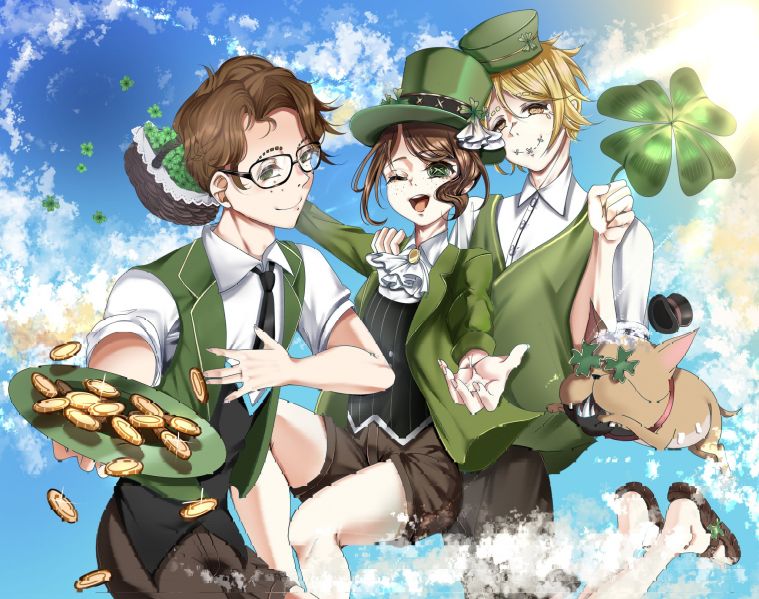 文件:20240329 国际服2024年圣帕特里克节优秀二创贺图2（画师@FluFlu315481）.jpg