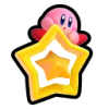 Kirby on 3D Warp Star Sticker.png