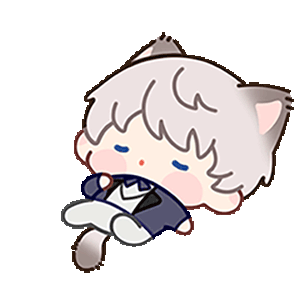 聊天表情-沈星回喵：躺平.gif