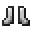 Invicon Iron Boots.png：Minecraft中Iron Boots的精灵图，链接到盔甲，描述：铁靴子 穿在脚上时： +2 护甲值