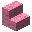 Invicon Pink Wool Stairs.png：Minecraft中Pink Wool Stairs的精灵图，链接到羊毛楼梯，描述：粉红色羊毛楼梯
