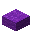 Invicon Purple Wool Slab.png：Minecraft中Purple Wool Slab的精灵图，链接到羊毛台阶，描述：紫色羊毛台阶