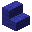 Invicon Blue Wool Stairs.png：Minecraft中Blue Wool Stairs的精灵图，链接到羊毛楼梯，描述：蓝色羊毛楼梯