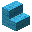 Invicon Light Blue Wool Stairs.png：Minecraft中Light Blue Wool Stairs的精灵图，链接到羊毛楼梯，描述：淡蓝色羊毛楼梯