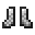 Invicon Chainmail Boots.png：Minecraft中Chainmail Boots的精灵图，链接到盔甲，描述：锁链靴子 穿在脚上时： +1 护甲值