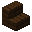 Invicon Dark Oak Stairs.png：Minecraft中Dark Oak Stairs的精灵图，链接到木楼梯，描述：深色橡木楼梯
