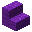 Invicon Purple Wool Stairs.png：Minecraft中Purple Wool Stairs的精灵图，链接到羊毛楼梯，描述：紫色羊毛楼梯