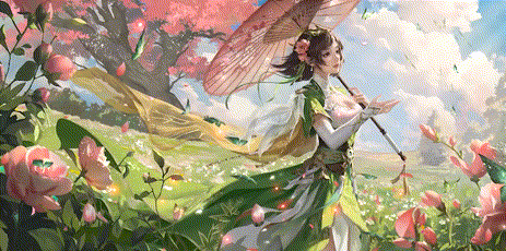 春花恋蝶-大乔 特殊动作.gif