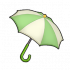 物品图标 绿白雨伞.png