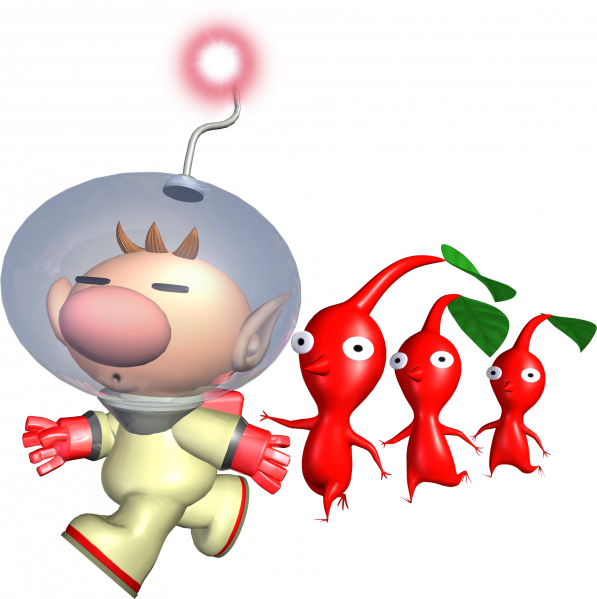 文件:Olimar guides Red Pikmin P1 art.png