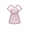 镂空花连衣裙·紫图标
