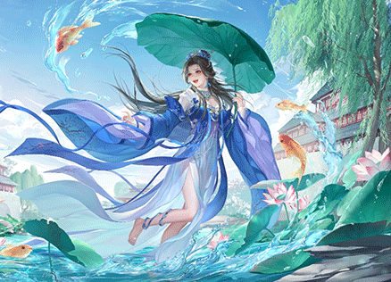 掬水戏荷-曹宪-动态.gif