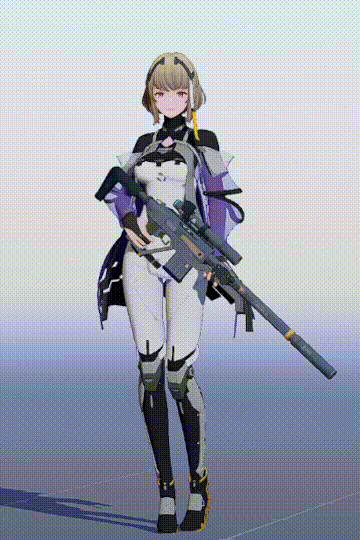 茉莉安·绷带小姐站立动作.gif