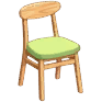 绿垫木椅