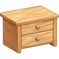 纯色原木床头柜