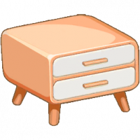 奶油布丁床头柜