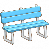 蓝色公园长椅