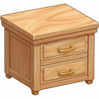 极简原木床头柜