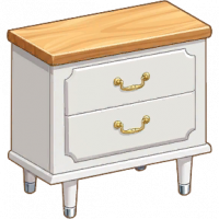 白色欧式床头柜