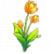 橙郁金香图标