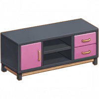 粉黑极简电视柜