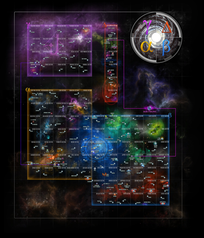 Map of all Sector space as of Victory is Life