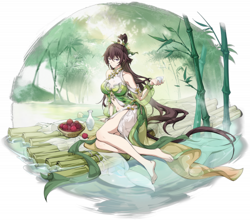 时装/竹露浮白
