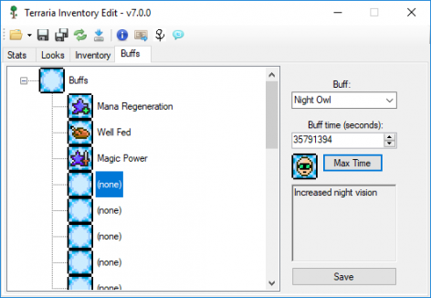 Terraria Inventory Editor screenshot buffs.png