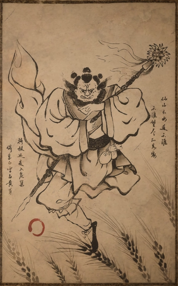 执杖道士的主要形象