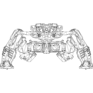 Solid Jaeger LOD1 line front.svg