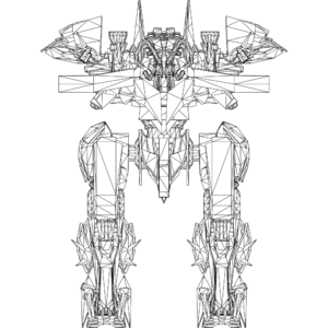 Corrupted Fafnir LOD1 line front.svg