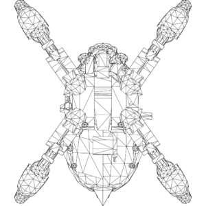Arachnid Invader LOD1 line top.svg