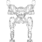 Falcon LOD1 line front.svg