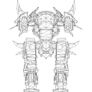 Crimson Hawk LOD1 line front.svg