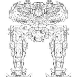 Luchador LOD1 line front.svg