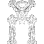 Orochi LOD1 line front.svg