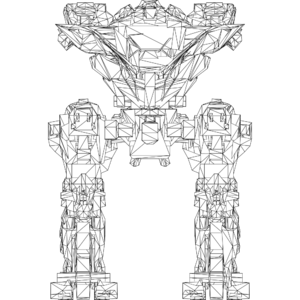 Orochi LOD1 line front.svg