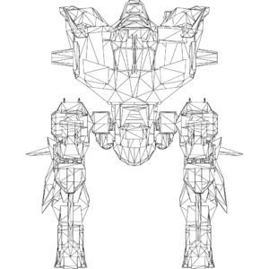 Haechi LOD1 line front.svg