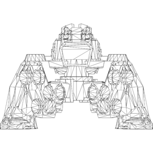 Raijin LOD1 line front.svg